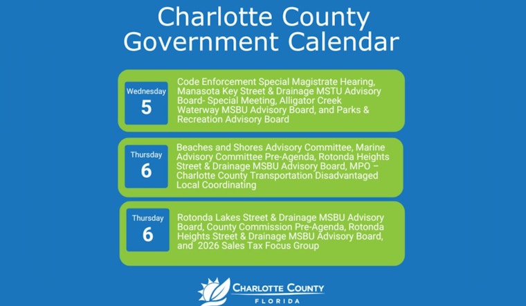 Charlotte County Announces Week of Public Meetings to Foster Civic Engagement and Transparency