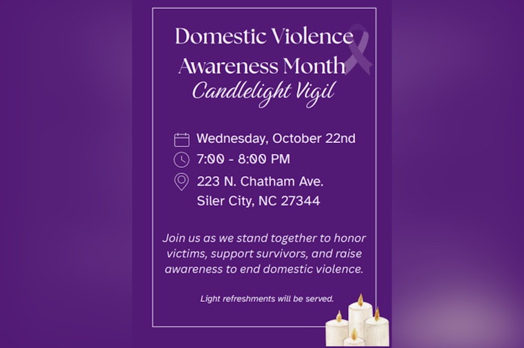 Chatham County to Hold Candlelight Vigil for Domestic Violence Awareness Month on October 22 in Siler City