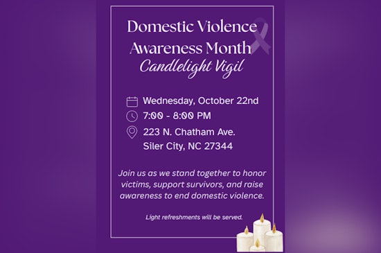 Chatham County to Hold Candlelight Vigil for Domestic Violence Awareness Month on October 22 in Siler City