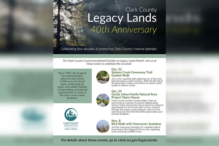 Clark County Celebrates "Legacy Lands Month" with Community Events Commemorating 40 Years of Conservation Efforts