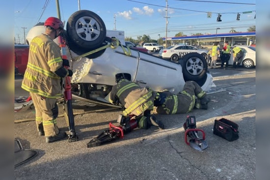 Clarksville Fire Rescue Swiftly Extricates Driver from Overturned Vehicle on Cunningham Lane