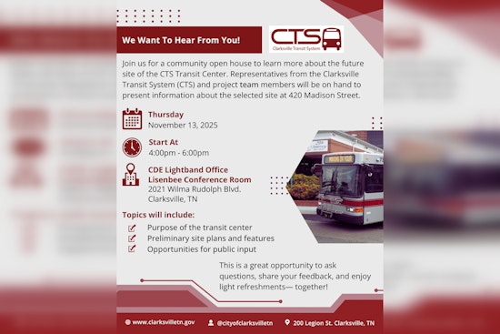 Clarksville Transit System Reveals Plans for New Transit Center at Community Open House