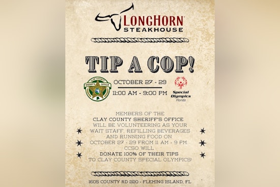 Clay County Deputies Double as Waiters to Support Special Olympics in Tip-A-Cop Charity Event