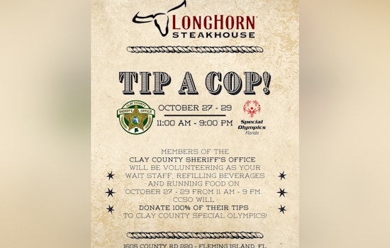 Clay County Deputies Double as Waiters to Support Special Olympics in Tip-A-Cop Charity Event