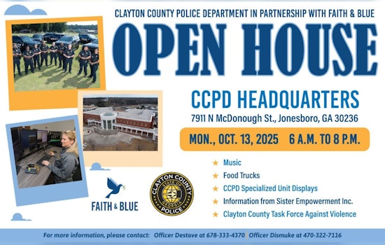 Clayton County Police Department Partners with Faith & Blue for Community Open House in Jonesboro