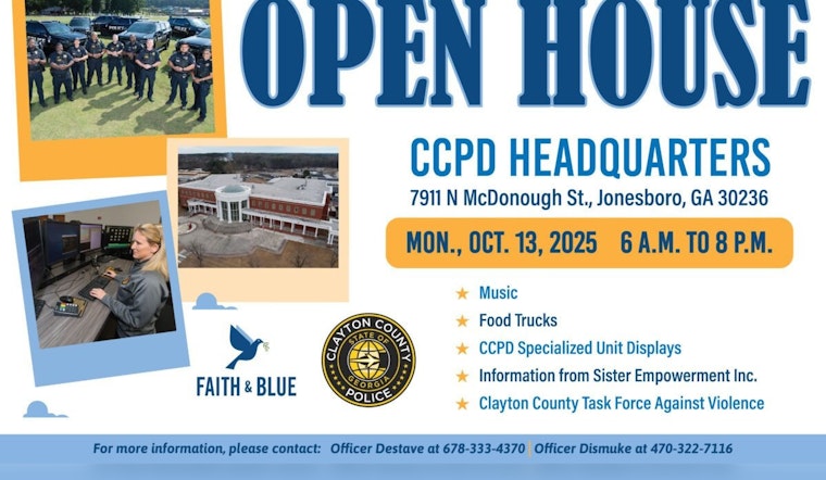 Clayton County Police Department Partners with Faith & Blue for Community Open House in Jonesboro