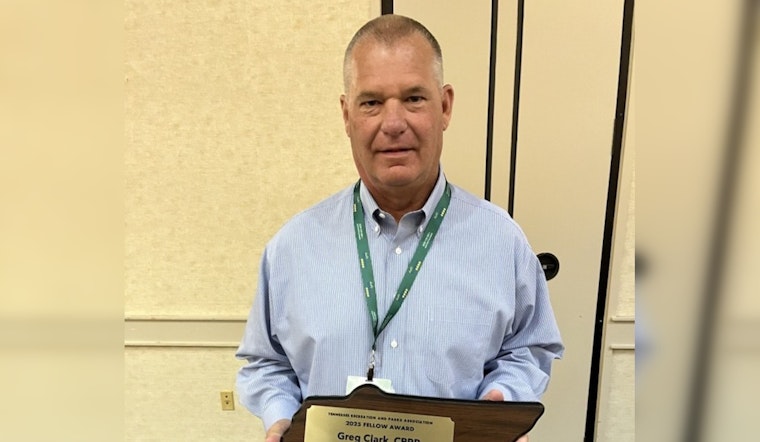 Collierville's Greg Clark Awarded Top Honor by Tennessee Recreation and Parks Association