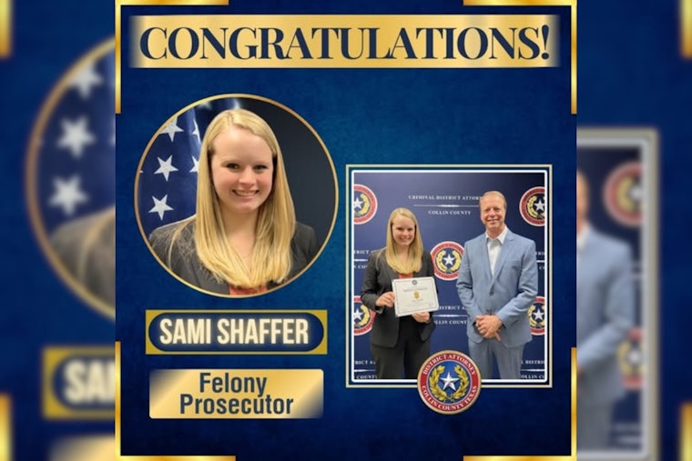 Collin County DA's Office Celebrates Sami Shaffer's Promotion to Felony Prosecutor