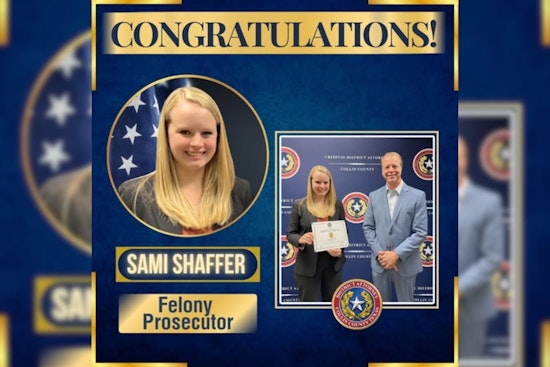Collin County DA's Office Celebrates Sami Shaffer's Promotion to Felony Prosecutor