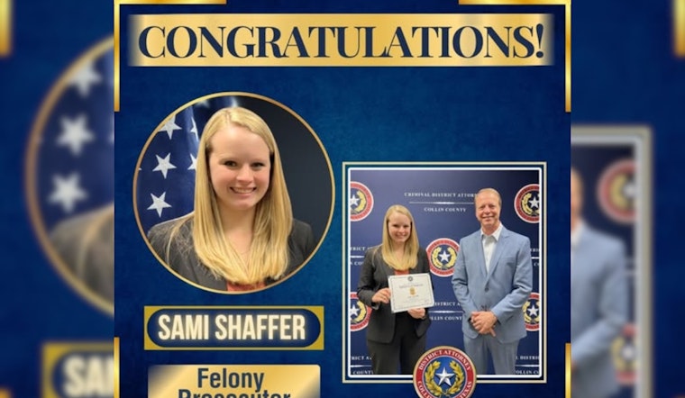 Collin County DA's Office Celebrates Sami Shaffer's Promotion to Felony Prosecutor