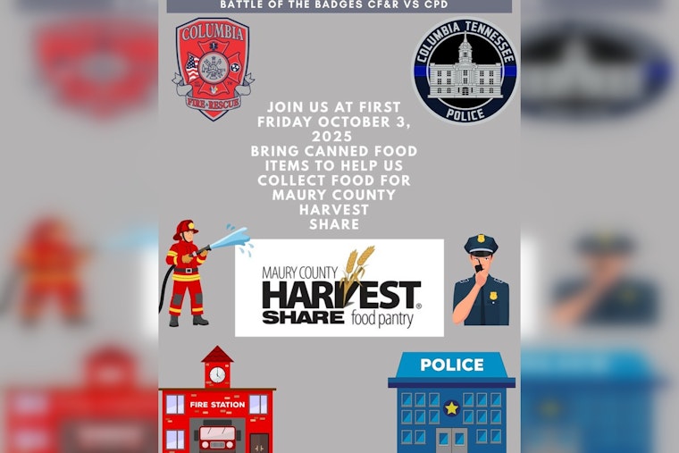 Columbia Fire & Rescue Ignites Community Spirit with "Battle of the Badges" Food Drive Against Police Department