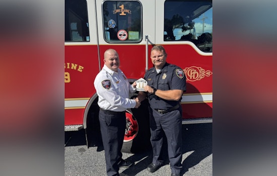 Concord NC Fire Department Celebrates Randy Dozier's Promotion to Captain After 20 Years of Service