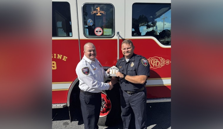 Concord NC Fire Department Celebrates Randy Dozier's Promotion to Captain After 20 Years of Service