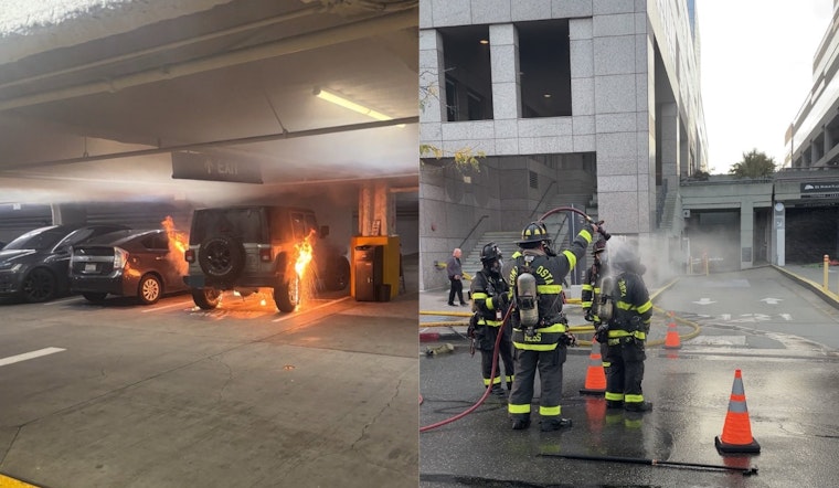 Contra Costa County Firefighters Tackle Electric Vehicle Blaze in Walnut Creek Parking Garage