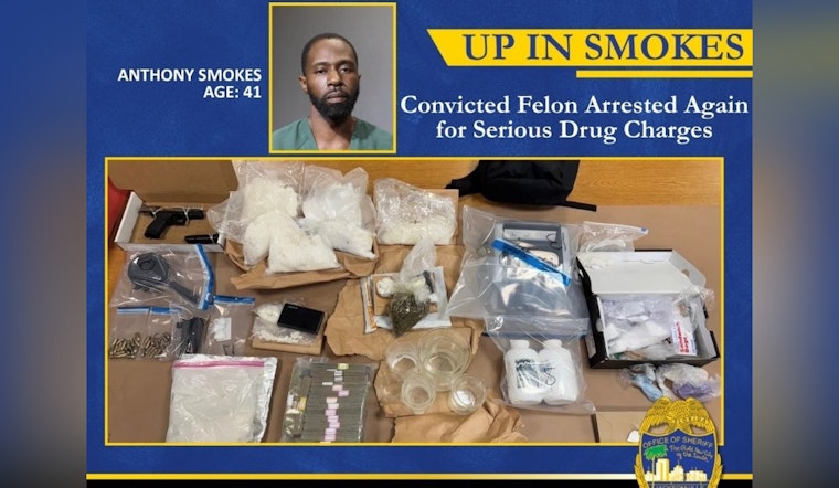 Convicted Felon Anthony Smokes Arrested Again in Jacksonville, Seized Drugs Could Have Led to 300,000 Lethal Doses