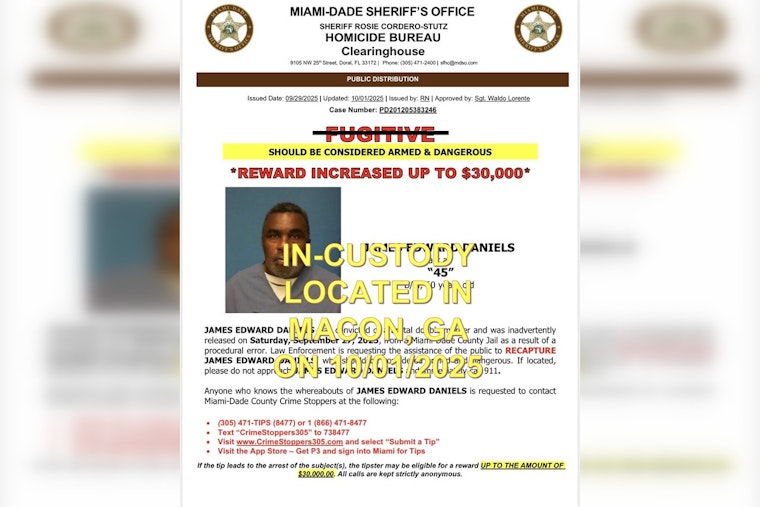 Convicted Miami Murderer Recaptured in Georgia After Erroneous Jail Release, Local Councilmember Detained