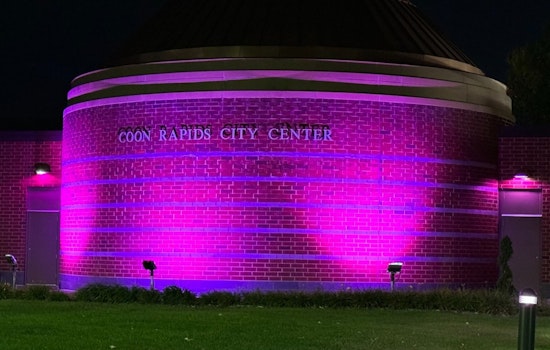 Coon Rapids Buildings Shine Purple in Support of Domestic Violence Awareness Month