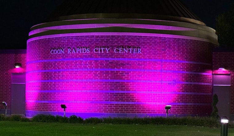 Coon Rapids Buildings Shine Purple in Support of Domestic Violence Awareness Month