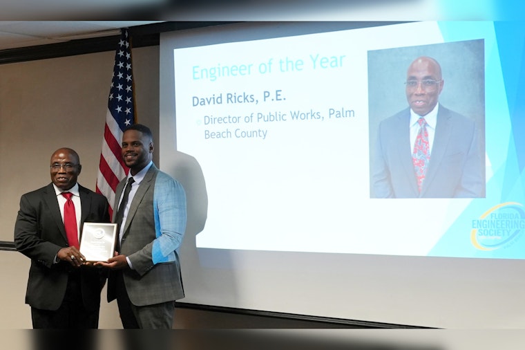 David L. Ricks Honored as Engineer of the Year at Palm Beach Chapter