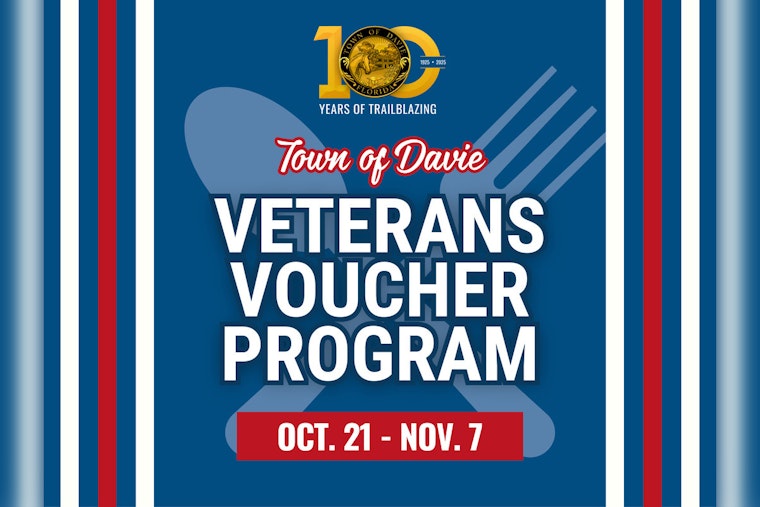 Davie Honors Veterans with Meal Voucher Program, Eligible Members to Receive $30 for Local Eats