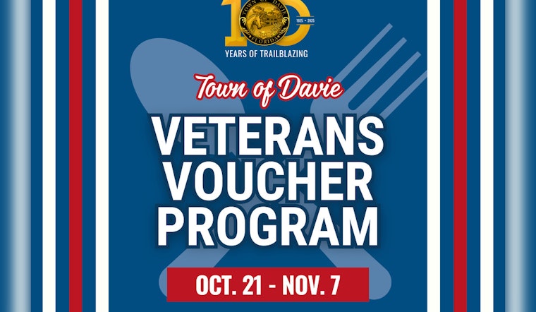 Davie Honors Veterans with Meal Voucher Program, Eligible Members to Receive $30 for Local Eats
