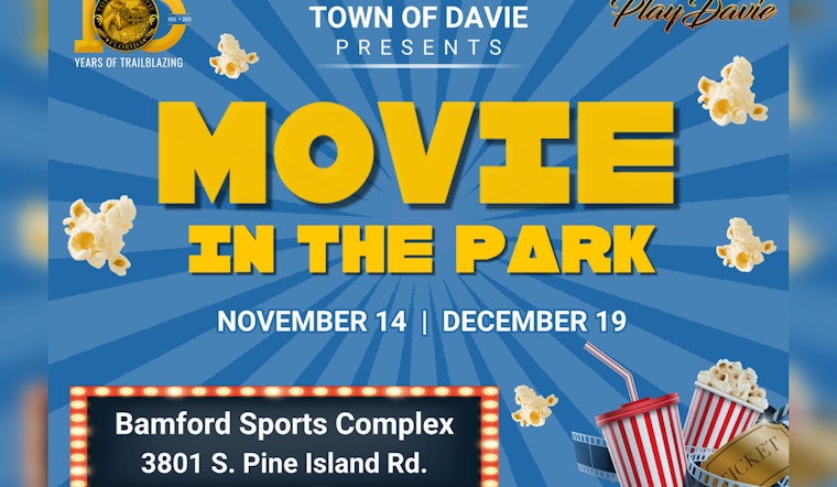 Davie Offers Free Outdoor Movies in the Park for Families This Fall
