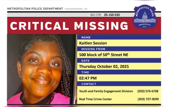 DC Police Issue Urgent Appeal for Missing 15-Year-Old Kaitlen Session in Northeast Washington