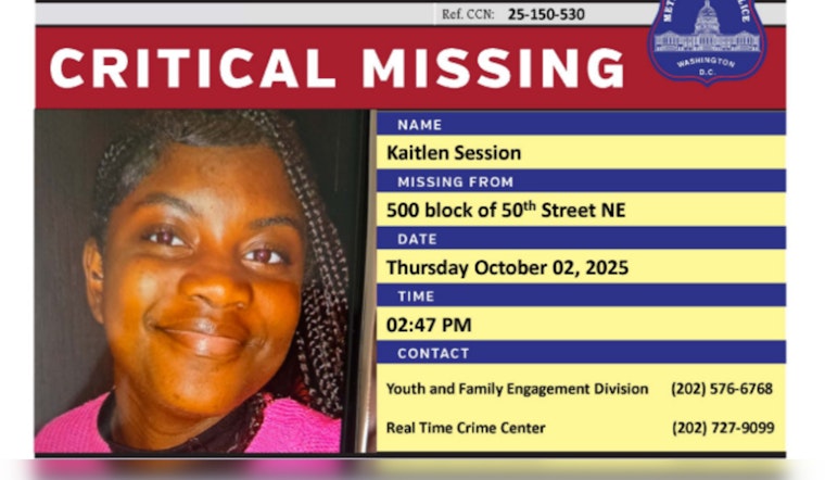DC Police Issue Urgent Appeal for Missing 15-Year-Old Kaitlen Session in Northeast Washington