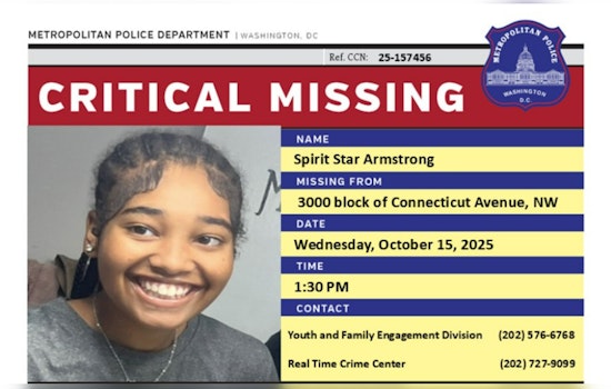 DC Police Seek Public's Help in Search for Missing Teenager Spirit Star Armstrong