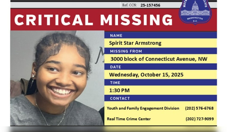 DC Police Seek Public's Help in Search for Missing Teenager Spirit Star Armstrong
