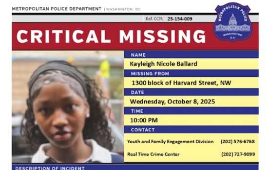 DC Police Seek Public's Help in Finding Missing 15-Year-Old Girl Kayleigh Nichole Ballard