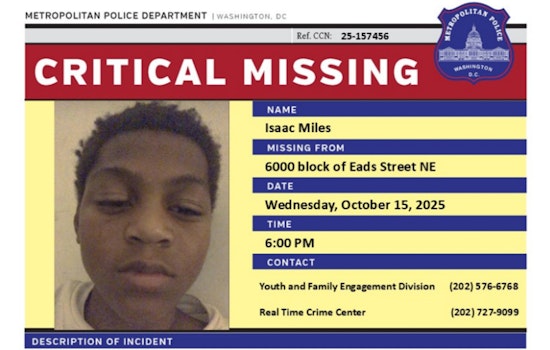 DC Police Seek Public's Help in Locating Missing 13-Year-Old Boy Isaac Miles from Northeast D.C.