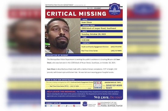 DC Police Seek Public's Help to Find Missing 24-Year-Old Sean Dixon Last Seen in Southeast Washington