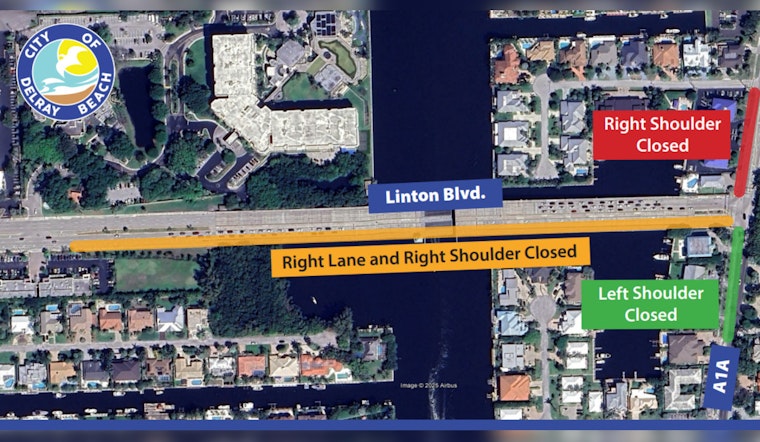 Emergency Sewer Main Repair to Affect Traffic at S Ocean Blvd and Linton Blvd