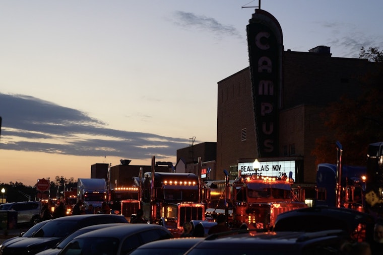 Denton's Downtown Square Roars with Peterbilt Parade Amidst Halloween Festivities
