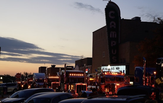 Denton's Downtown Square Roars with Peterbilt Parade Amidst Halloween Festivities