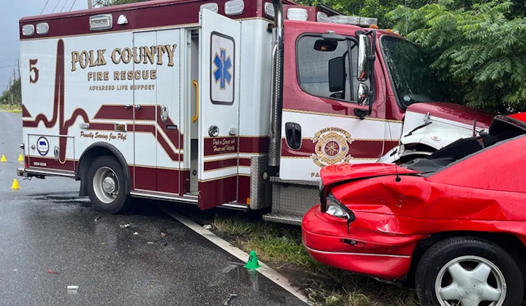 Driver Killed in Collision Involving Ambulance on Spirit Lake Road, Winter Haven, Polk County Fire Rescue Crew Injured