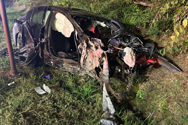 Driver Severely Injured as Car Splits in Half in Suspected Street Racing Crash in The Woodlands