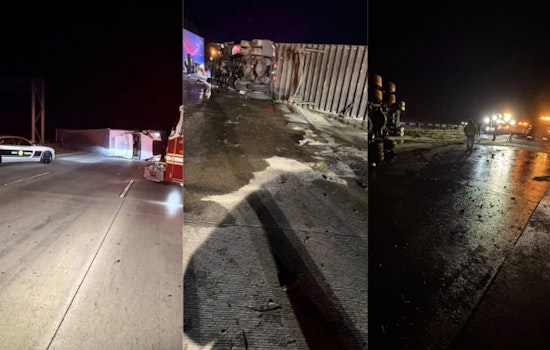 Early Morning 18-Wheeler Crash and Fuel Spill Snarl Traffic on I-485 in Charlotte