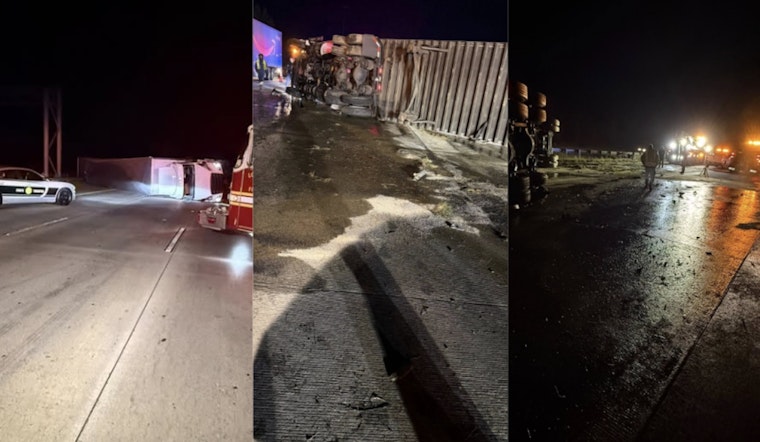 Early Morning 18-Wheeler Crash and Fuel Spill Snarl Traffic on I-485 in Charlotte