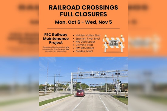 East Boca Raton Readies for Weeks of Detours Amid FEC Railroad Maintenance