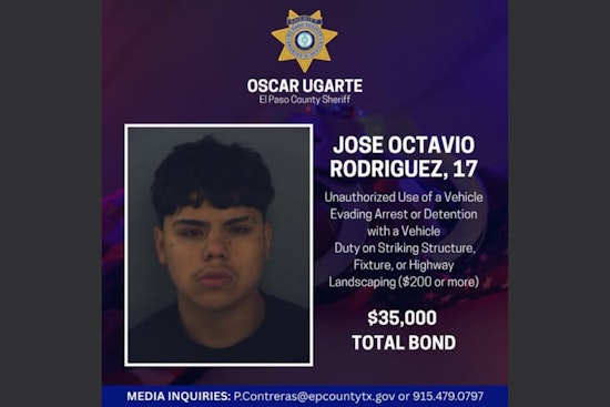 El Paso High-Speed Chase Ends with Crash and Arrests, 17-Year-Old Jose Rodriguez Faces Multiple Charges