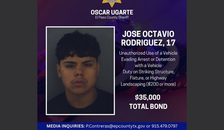 El Paso High-Speed Chase Ends with Crash and Arrests, 17-Year-Old Jose Rodriguez Faces Multiple Charges