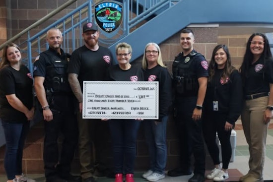 Elyria Police Department Surpasses Fundraising Goal, Collects $1,807 for Breast Cancer Fund of Ohio