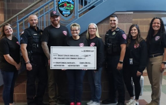 Elyria Police Department Surpasses Fundraising Goal, Collects $1,807 for Breast Cancer Fund of Ohio