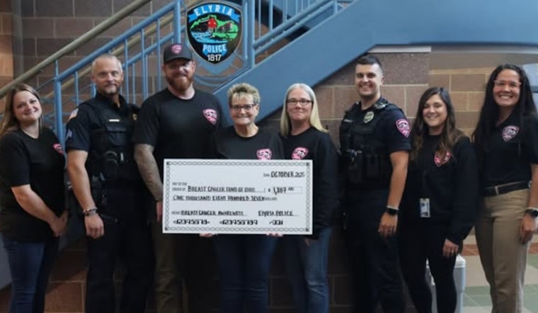 Elyria Police Department Surpasses Fundraising Goal, Collects $1,807 for Breast Cancer Fund of Ohio