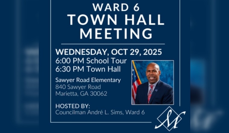 Engage with Councilman Sims at Ward 6 Town Hall Meeting in Marietta on October 29