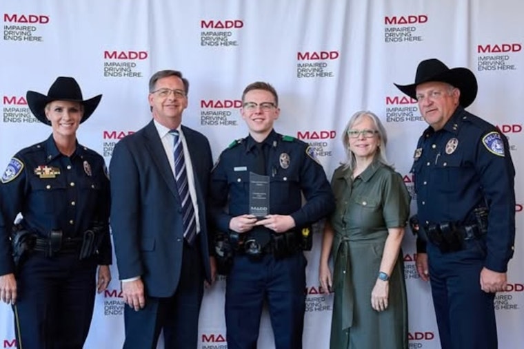 Euless Officer Harris Honored with MADD Enforcement Hero Award for Commitment to Combating Impaired Driving