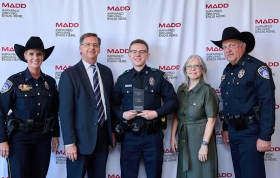 Euless Officer Harris Honored with MADD Enforcement Hero Award for Commitment to Combating Impaired Driving