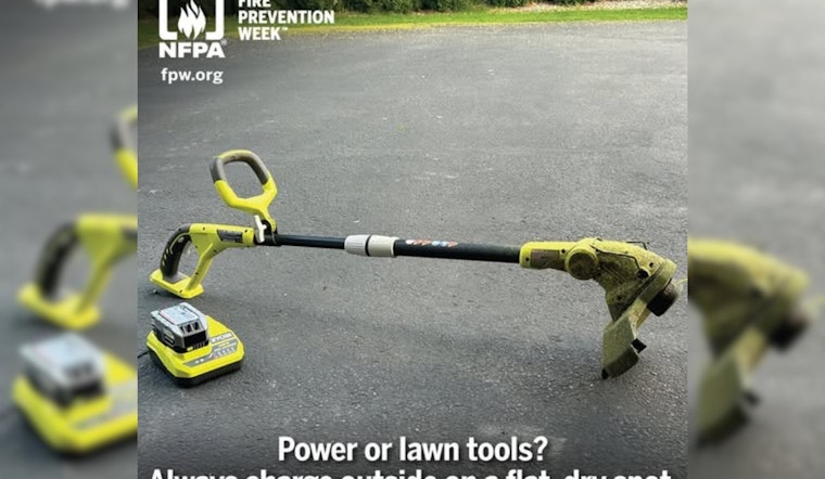 Evendale Emergency Services Advises Charging E-Bikes and Scooters Outdoors to Prevent Fires During National Prevention Week
